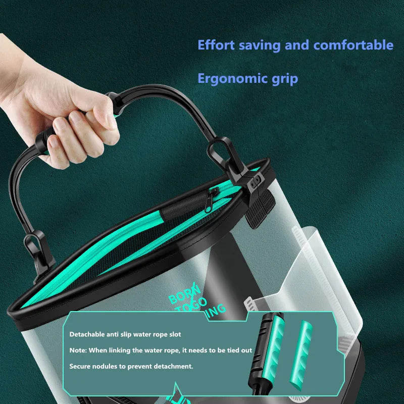 Foldable Live Fish Bucket