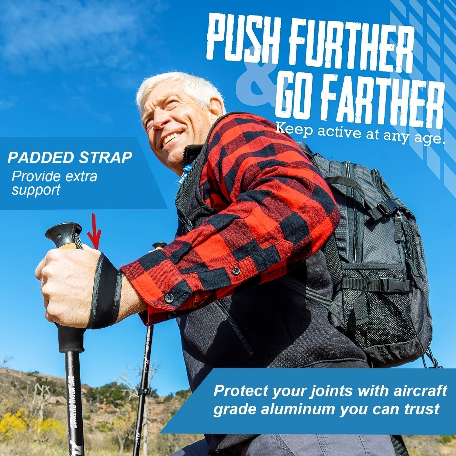 Aluminum Telescopic Trekking Poles Set for Outdoor Adventures