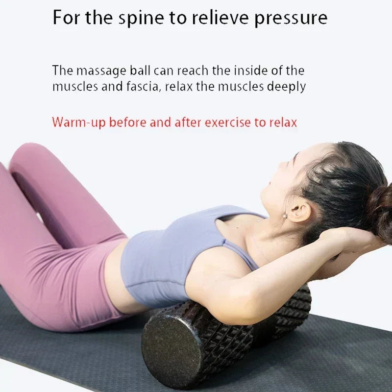 Fitness Foam Roller Yoga Block For Muscle Relief (Black)