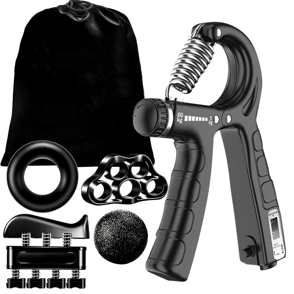 5-piece hand exercise flexor set with counter