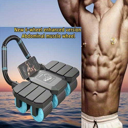 6-Wheel Ab Trainer with Elbow Support & Pad