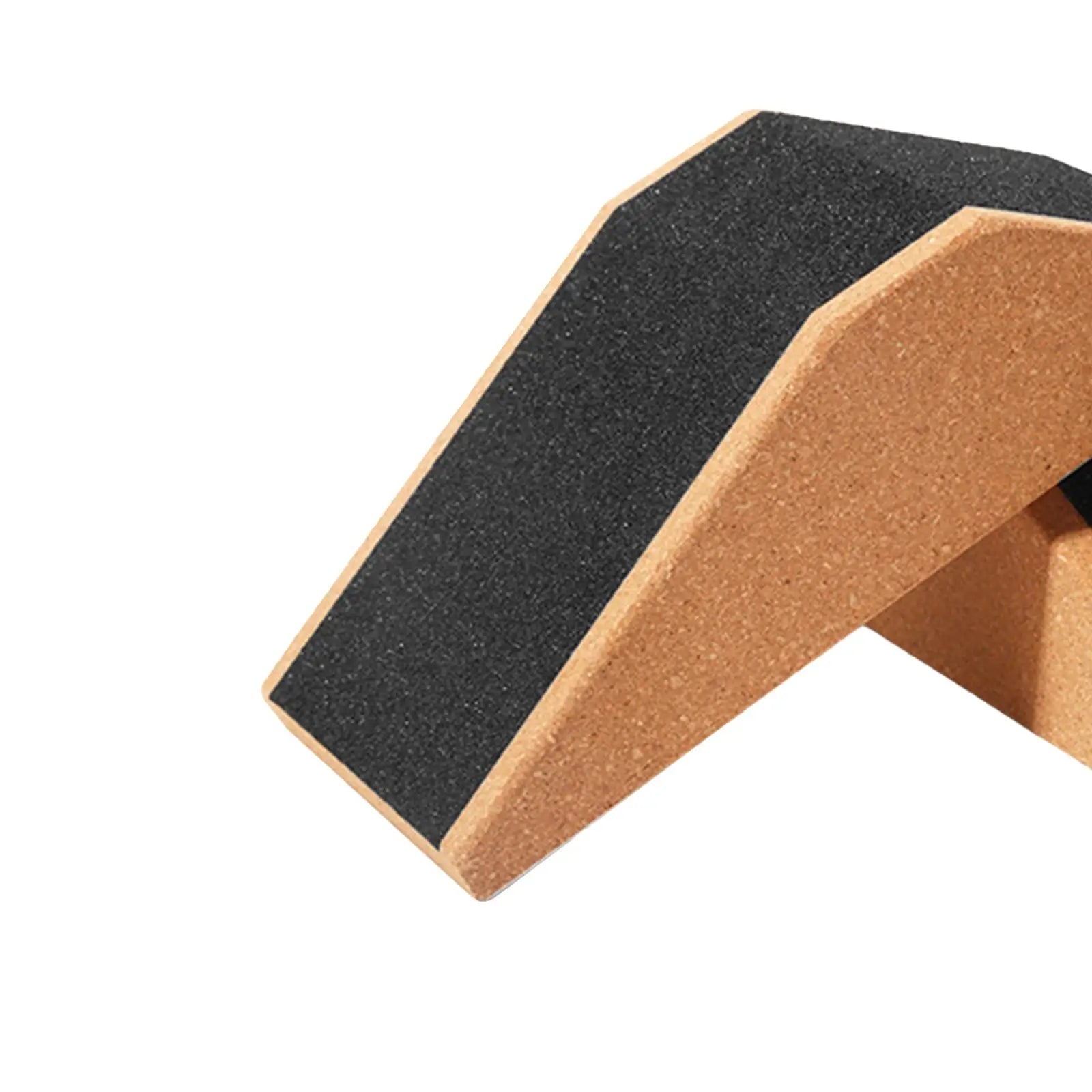 Cork Squat Wedge Yoga Block Trainer For Pilates (Brown)
