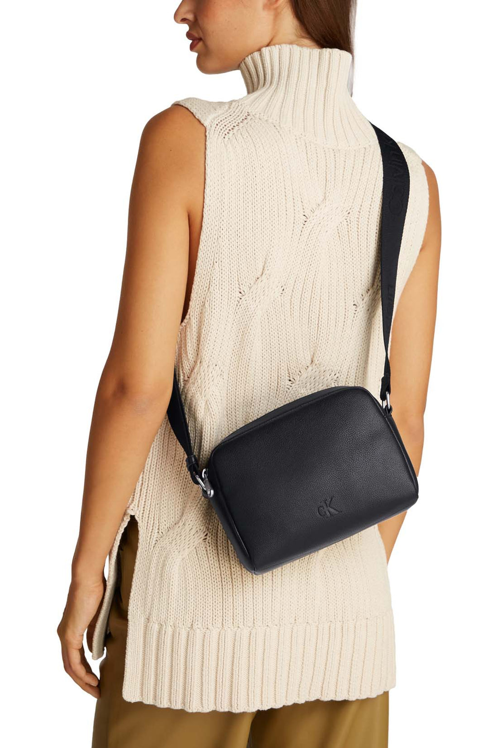 CALVIN KLEIN JEANS - Borsa donna con tracolla in ecopelle-3