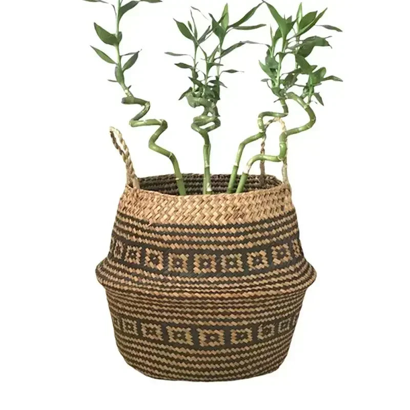 Foldable Handmade Rattan Woven Storage Basket