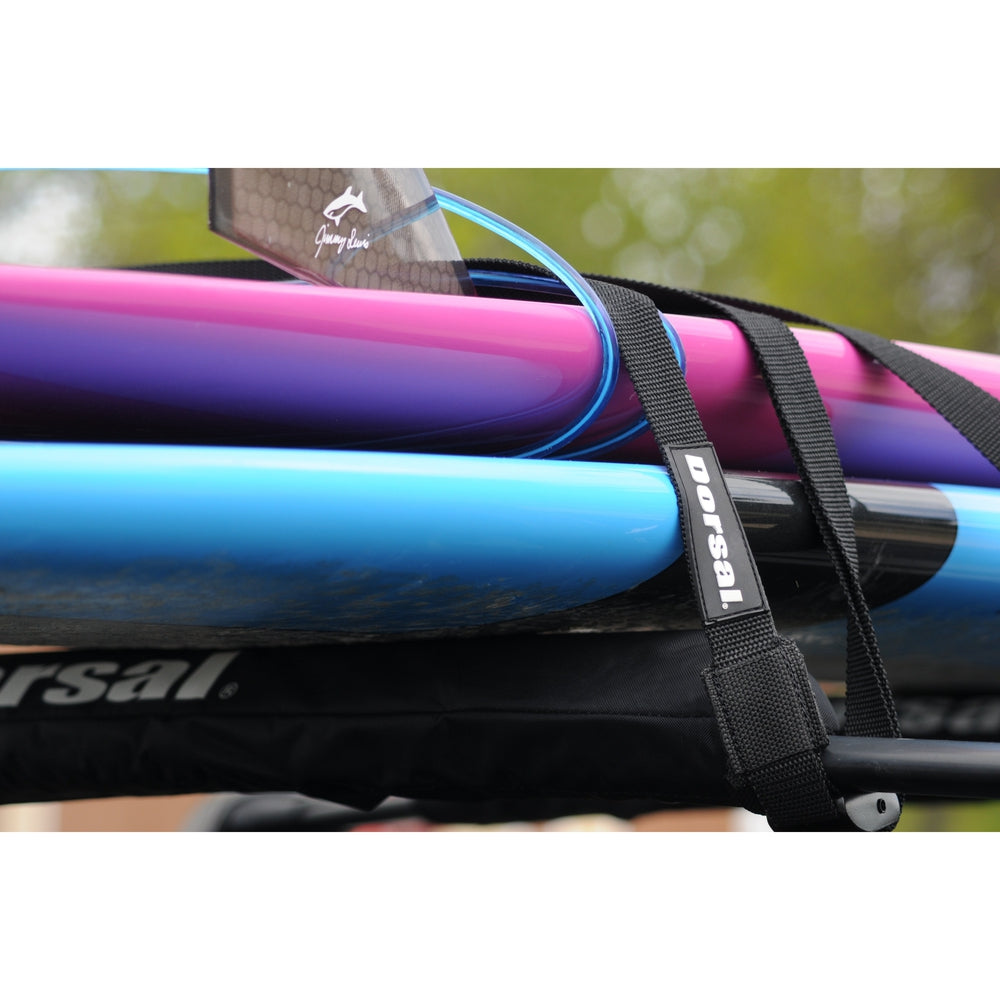 Dorsal Tie Down Straps for Roof Rack Pads Crossbars - Pack of 2 holds Surfboards Kayaks Canoes Paddleboards