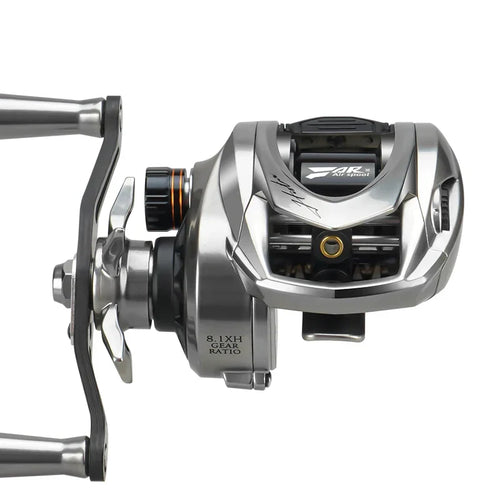 Baitcasting Fishing Reel Magnetic Braking Right Hand Silver