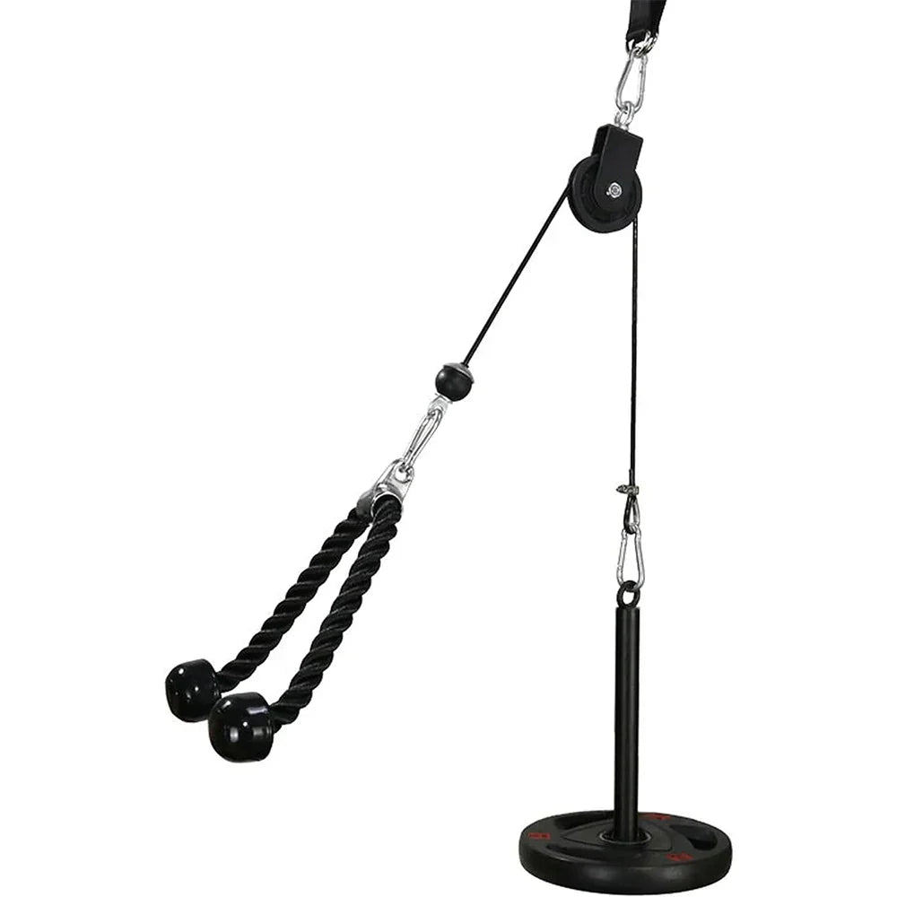 Pulley Cable System Pull Down Lift Attachment Black