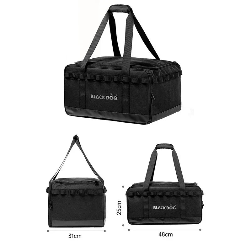30L Camping Storage Bag Heavy-Duty Gear Black
