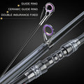 Telescopic Rod and Spinning Reel Carbon Fiber Travel Set Black