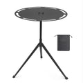 Round Aluminum Alloy Camping Table with Tripod and Storage Bag