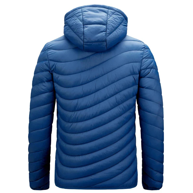 Men's Lightweight Hooded Insulated Puffer Jacket for Outdoor & Travel