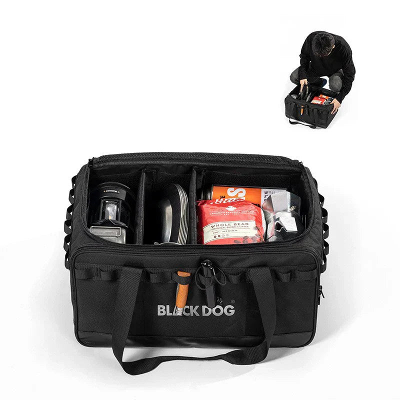 30L Camping Storage Bag Heavy-Duty Gear Black