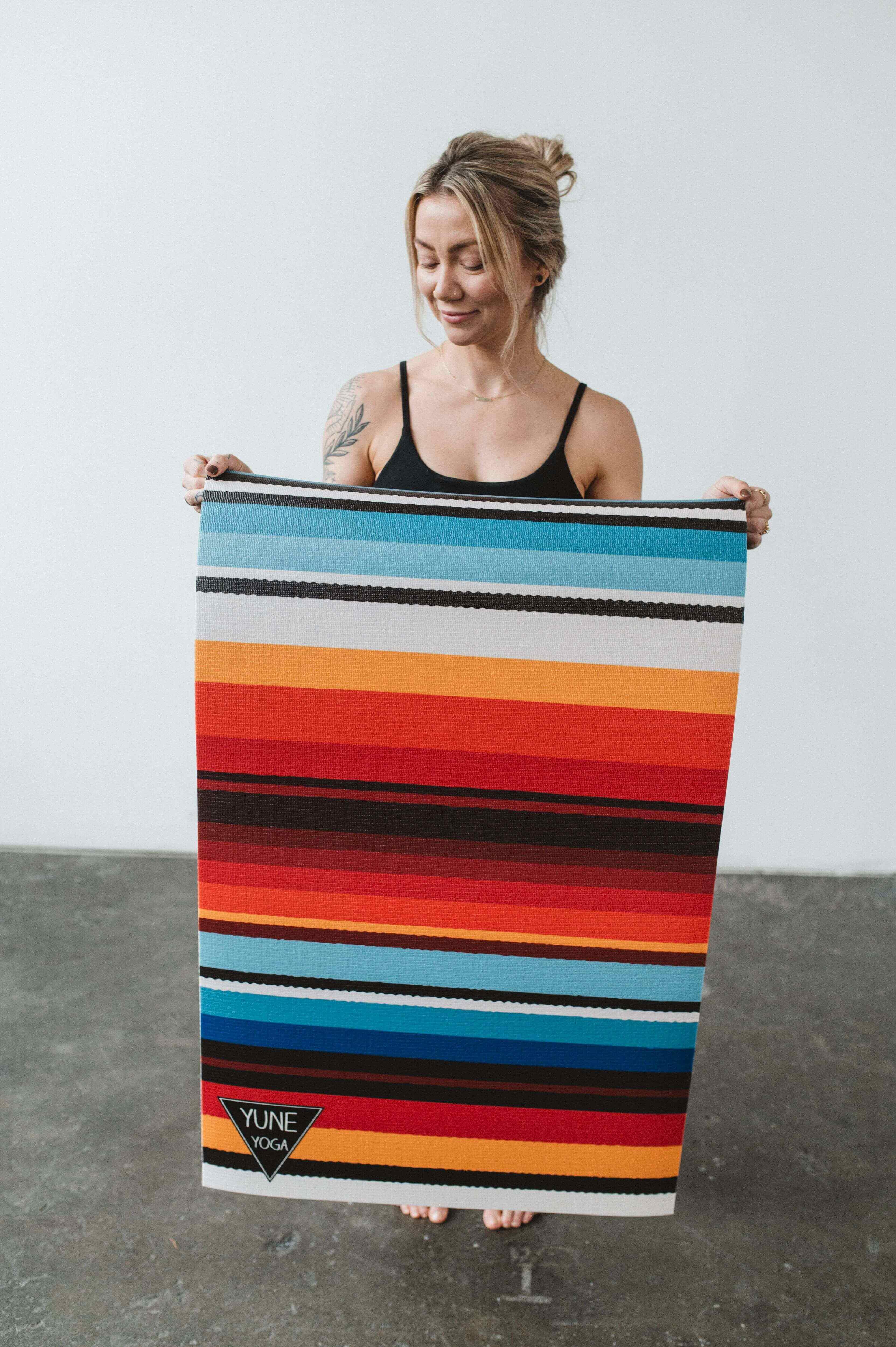 Elk Meadow Yoga Mat – 6mm Extra Thick, Double-Sided Non-Slip, Eco-Friendly PER with Multi-Color Meadow Design | Yune Yoga