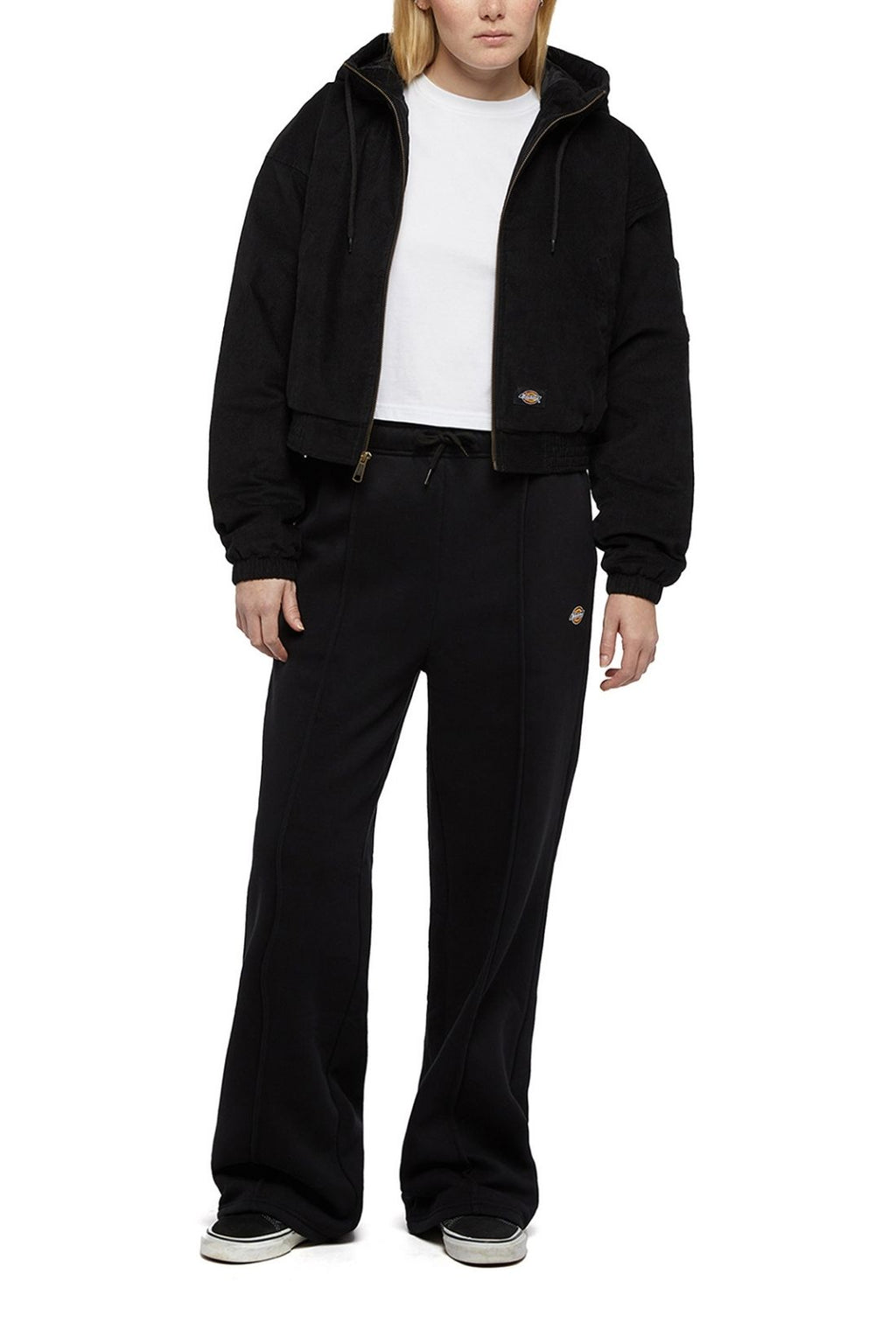 DICKIES - Giacca donna crop in velluto con cappuccio-1