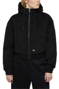 DICKIES - Giacca donna crop in velluto con cappuccio-0