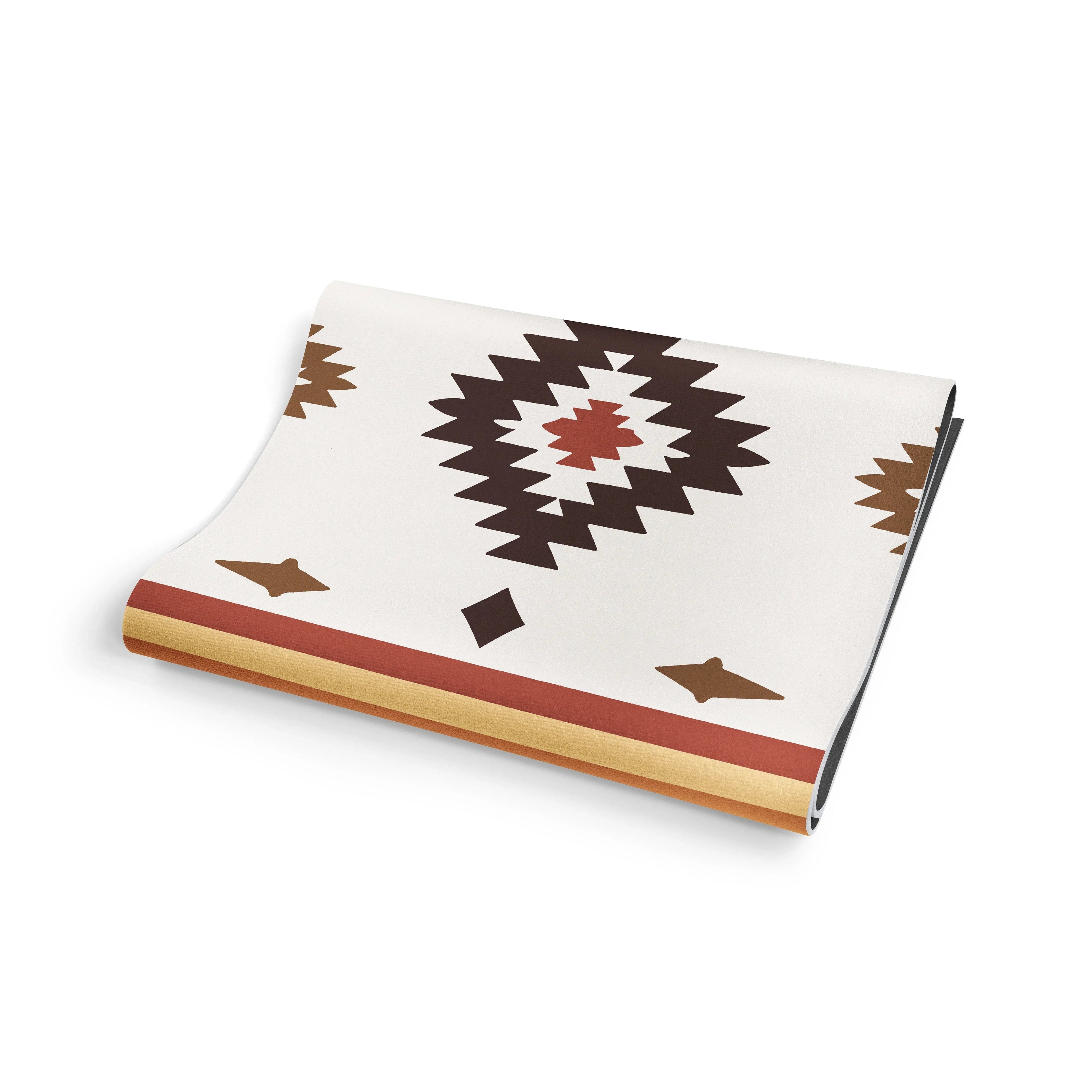Elk Grove Yoga Mat - 6 mm Extra Thick, Double-Sided Non-Slip, Eco-Friendly PER with Earth-Tone Striped Design | Yune Yoga