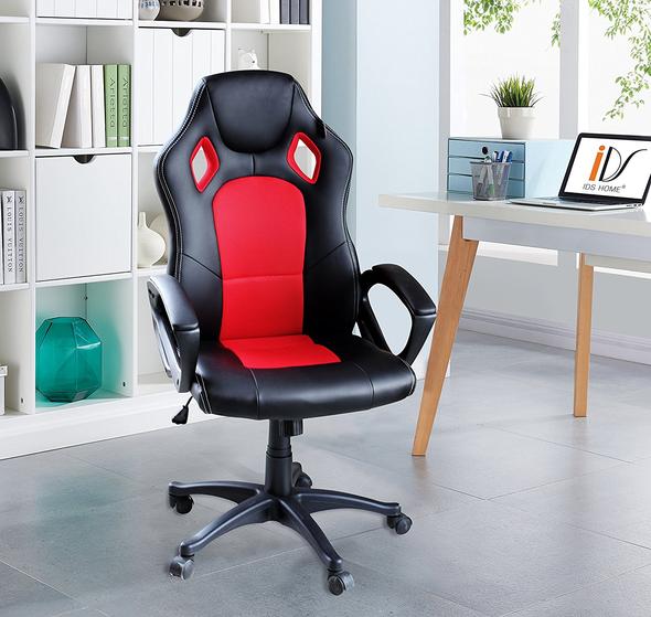 Gamer szék több színben - basic-színes háttámla, piros