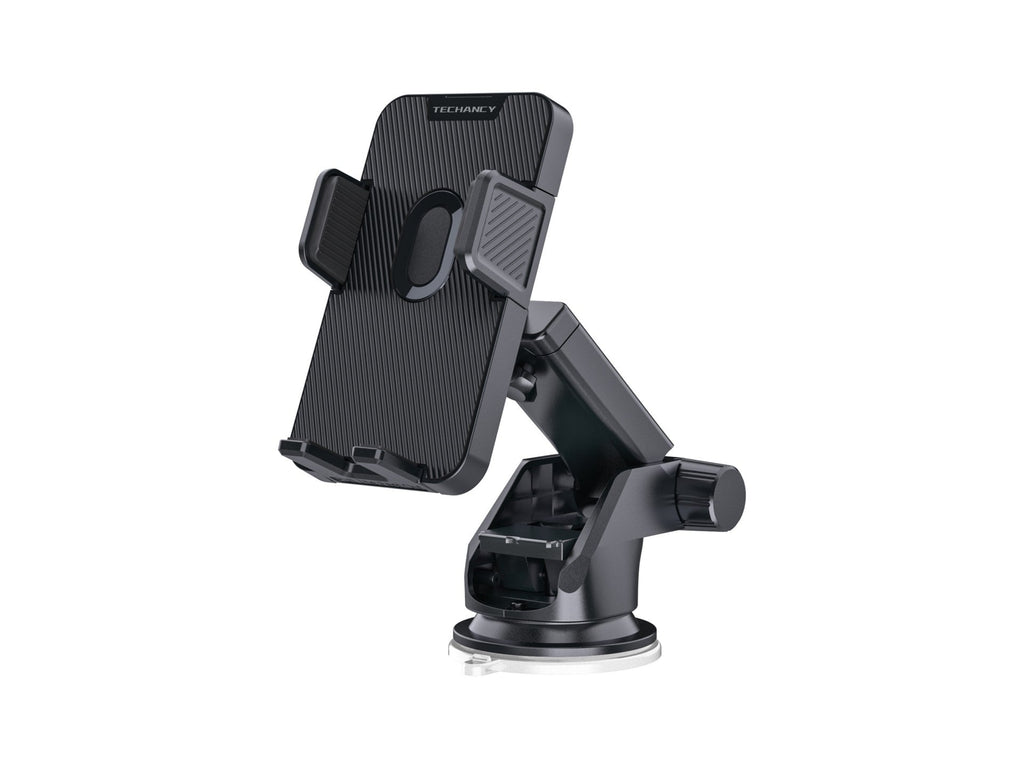Techancy Suporte Para Telemóvel Para Automóvel Ti2300 Preto, 4,7-7,2 Polegadas, Suporte Para Ventosa, Ângulo Ajustável