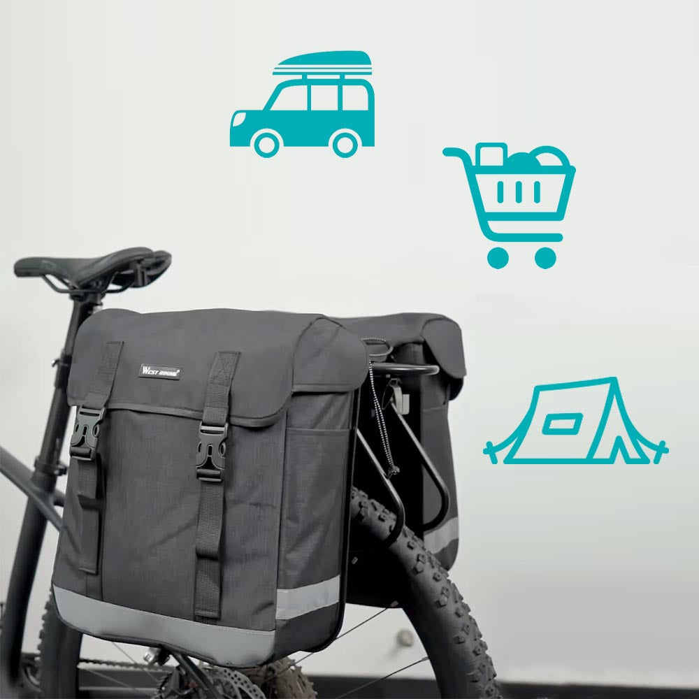 Double-sided bicycle bag