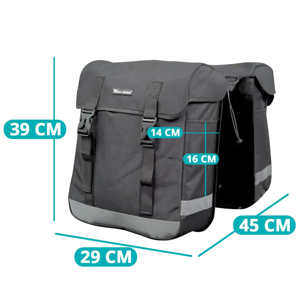 Double-sided bicycle bag