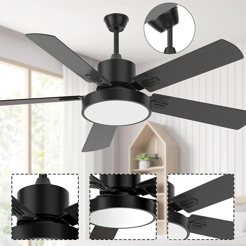 Ceiling fan with light and remote control