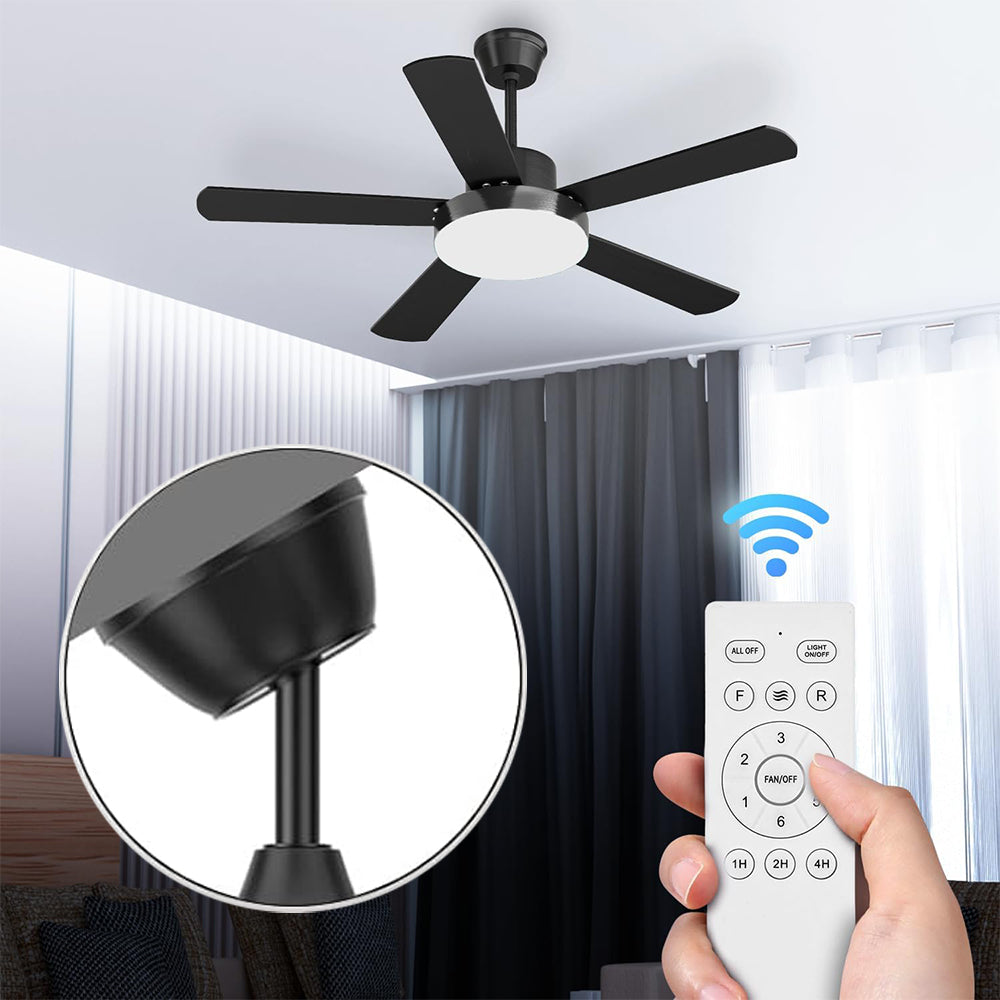 Ceiling fan with light and remote control