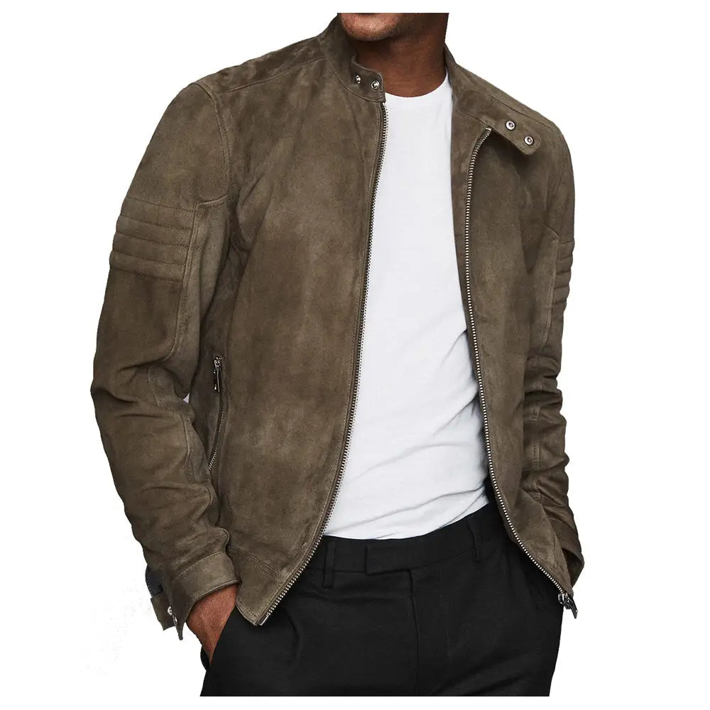 Men’s Suede Motorcycle Rider Jacket