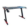 Professional gaming desk with carbon fiber coating, LED lighting