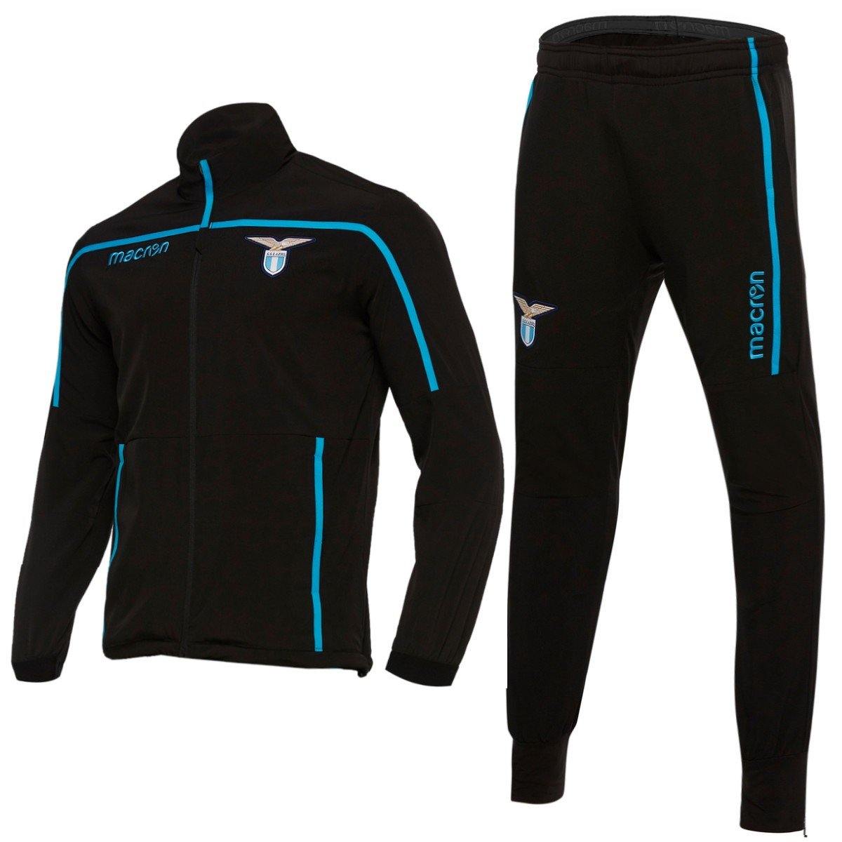 SS Lazio black presentation soccer tracksuit 2018/19 - Macron